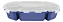 Estojo Maletinha Organizadora HI Oitavado 10X13cm Azul ED08A em Polipropileno Tampa Transparente - Imagem 2