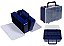 Estojo Organizadora Maleta HI Para Pesca Dupla 20X13cm Azul 21 Divisórias em Polipropileno P/iscas, Snap, Chumbos, Giradores etc. - Imagem 4