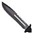 Faca Esportiva Albatroz 34cm Lamina Afiada em Aço Preto K159 Para Pesca, Caça ou Mergulho - Imagem 2