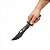 Faca Esportiva Lamina Afiada lisa e Serrilhada 32,5cm Cabo Emborrachado SQ1350 Preto Aço Inox - Imagem 2