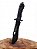 Faca Esportiva Lamina Afiada lisa e Serrilhada 32,5cm Cabo Emborrachado SQ1350 Preto Aço Inox - Imagem 5