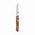Faca de Cozinha Lamina Lisa Afiada 17cm 3" Polegadas Cabo de Madeira Caixa C/12 Unidades - Imagem 1