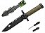 Faca Xingu Esportiva Com Apito e Amolador XV3428 Lamina Afiada e Cabo Emborrachado 32cm Para Pesca, Caça, Camping, etc. - Imagem 1