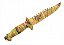 Faca Xingu Esportiva Camuflado C/Mini Bússola 30cm XV2562 Lamina Lisa + Serrilhada em Aço Inox - Imagem 5