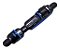 Fixador Prendedor S7 Para Molinete Aço e Emborrachado Preto e Azul Ideal Para Evitar Danos a Vara. - Imagem 1