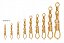 Girador Com Snap Chapinha Gold de Alta qualidade Diversos Tamanhos Nº1 3 5 1/0 3/0 Caixa Com 100 Unidades - Imagem 1