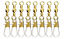Girador Com Snap Chapinha Gold de Alta qualidade Diversos Tamanhos Nº1 3 5 1/0 3/0 Caixa Com 100 Unidades - Imagem 3