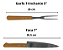 Kit Para Churrasco SQ4259 2 Peças Faca E Garfo Aço Inox Cabo De Madeira Laminas em aço inoxidável - Imagem 3