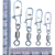 Snap Nice C/Girador em Aço Inox de Alta Qualidade CX C/100 und Silver/Black Diversos Tamanhos 1 2 1/0 2/0 - Imagem 1