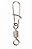 Snap Nice C/Girador em Aço Inox de Alta Qualidade CX C/100 und Silver/Black Diversos Tamanhos 1 2 1/0 2/0 - Imagem 2