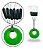 Stop de Linha LGU C/3 (0.26 A 0.40MM) Para Pesca De Praia Com Chicote Tamanho L Verde - Imagem 2