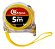 Trena Metrica Profissional 5m x 25mm C/12 Unidades SQ3096 Plástico Com Trava fácil de guardar e transportar - Imagem 3
