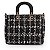 Bolsa Satchel Grande Em Tweed WJ preto - Imagem 5