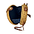 Bolsa Redonda de Palha com Alça de Couro - Imagem 2
