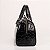 Bolsa Báu Média em verniz Croco WJ preto - Imagem 5