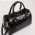 Bolsa Báu Média em verniz Croco WJ preto - Imagem 4