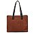 Bolsa Satchel Grande com detalhe costuras e metal resinado WJ Caramelo - Imagem 2