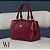 BOLSA SATCHEL MEDIA COM ALCA ROLETE TRESSE BURGUNDY - Imagem 1