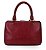 BOLSA SATCHEL MEDIA COM ALCA ROLETE TRESSE BURGUNDY - Imagem 3