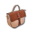 BOLSA FEMININA ESTRUTURADA BEGE COM MARROM - Imagem 2