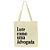 Bolsa Ecobag 100% Algodão Estampa LUTE COMO ADVOGADA Reutilizável Estilosa - Imagem 3