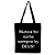 Bolsa Ecobag PRETA 100% Algodão Estampa NUNCA FOI SORTE Reutilizável Estilosa - Imagem 3