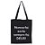 Bolsa Ecobag  100% algodão Black Estampa NUNCA FOI SORTE - Imagem 1
