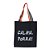 Bolsa Feminina Ecobag  100% algodão Black CALMA P(arco-iris) - Imagem 3