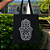 Bolsa Ecobag PRETA 100% Algodão Estampa HAMSÁ Reutilizável Estilosa - Imagem 2