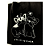 Bolsa Ecobag 100% algodão Black Estampa LOVE DOGS (xadrez) - Imagem 2