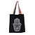 Bolsa Ecobag PRETA 100% Algodão Estampa HAMSÁ Alça Colorida Reutilizável Estilosa - Imagem 3