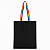 Bolsa Ecobag PRETA 100% Algodão Estampa HAMSÁ Alça Colorida Reutilizável Estilosa - Imagem 4