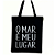 Bolsa Ecobag  100% algodão Black estampa MAR É MEU LUGAR - Imagem 3
