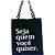 Bolsa Ecobag 100% algodão Black Seja quem Vc  alça xadrez - Imagem 1
