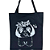 Bolsa Ecobag  100% algodão Estampa DOG FLOWER Black - Imagem 1