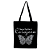 Bolsa Ecobag PRETA 100% Algodão Estampa CORAJOSA Reutilizável Estilosa - Imagem 3