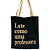Bolsa Ecobag 100% algodão Black Lute como prof (Alça branca) - Imagem 1