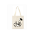 Mini Bolsa Ecobag Feminina 100% Algodão Estampa HAPPY TIME FOREVER Reutilizável Estilosa - Imagem 3