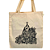 Ecobag Cristo Redentor Rio de Janeiro Estampa Floral Preta – Bolsa Algodão Sustentável - Imagem 1