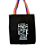 Bolsa Ecobag 100% algodão Black Estampa ANDA CUM FÉ (Alça arco-íris) - Imagem 1