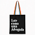 Bolsa Ecobag PRETA 100% Algodão Estampa LUTE COMO ADVOGADA Alça Arco-Íris Reutilizável Estilosa - Imagem 3