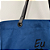 Bolsa Suede Elegante com Alça de Couro - Eu Amo Gatos (Azul) - Imagem 4