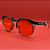 Óculos de Sol Transparente Lente Vermelha UV400 - Unissex Estiloso Moderno Leve e Confortável - Imagem 3