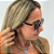 Óculos de Sol Retangular Slim Preto UV400 - Imagem 4