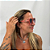 Óculos de Sol Quadrado Rose UV400 Feminino - Imagem 2