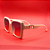 Óculos de Sol Quadrado Branco UV400 Feminino - Imagem 1