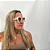 Óculos de Sol Quadrado Branco  UV400 Feminino - Imagem 4