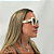 Óculos de Sol Quadrado Branco  UV400 Feminino - Imagem 2