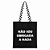 Bolsa Ecobag 100% algodão Black Não sou obrigada(xadrez) - Imagem 2