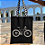 Bolsa Ecobag PRETA 100% Algodão Estampa BICICLETA Alça Xadrez Reutilizável Estilosa - Imagem 3